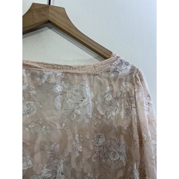 Romantic Victorian Regency Fairy Coquette Dainty Floral Top XL Cottage Parisian - Picture 9 of 13